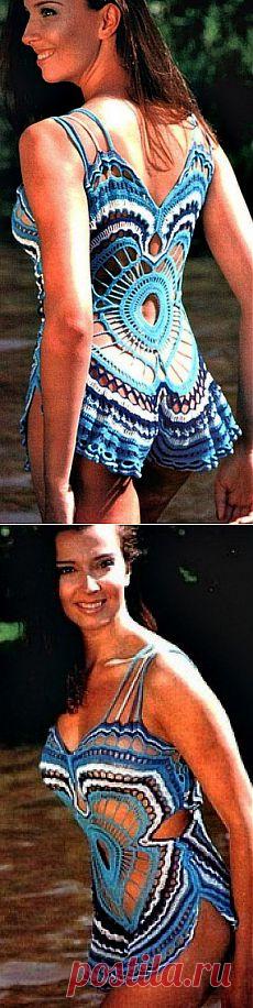 Очень необычный сдельный купальник "Нежная бабочка".