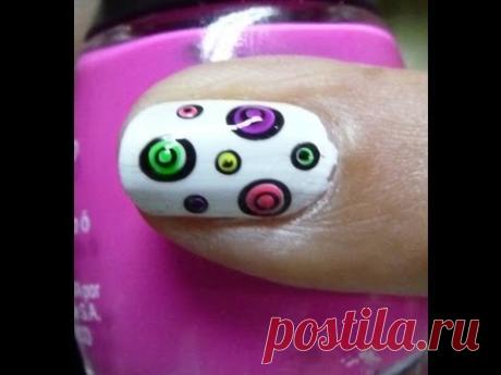 Tutorial decoracion de uñas facil (Lluvia Color)