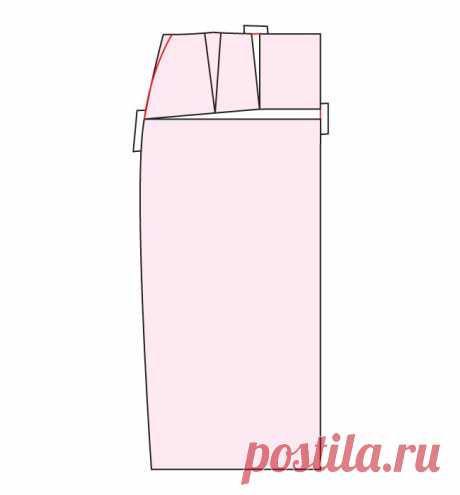 Корректировка выкройки на выступающий живот —