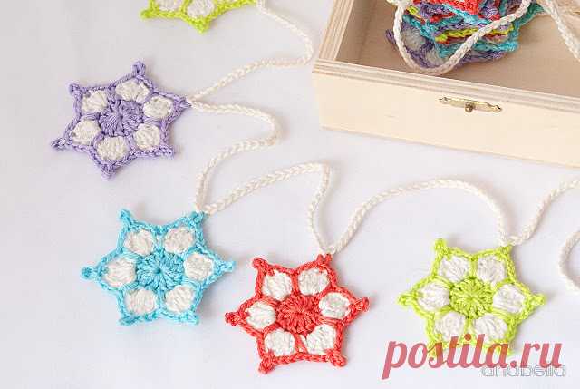 Anabelia craft design: DIY: How to make a вязание крючком stars garland - Задача дружественных nr. 71