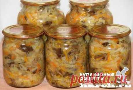 Салат из опят с капустой “Псковский” | Харч.ру - рецепты для любителей вкусно поесть