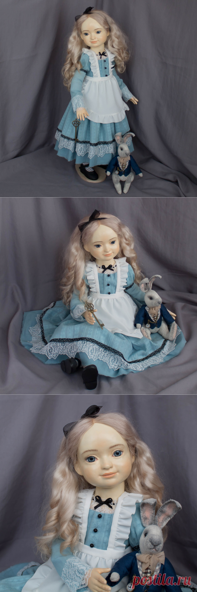 Алиса и Белый Кролик. Кукла ручной работы из композита. author doll, collection doll, Doll, Doll interior, Dolls by Elena Masyakina, Dolls collectible, Dolls handmade, Elena Masyakina, MaLenaDolls, ooak, ooakdoll, авторская кукла, авторская работа, Интерьерная кукла, коллекционная кукла, Кукла Елены Масякиной, кукла из композита, Кукла ручной работы, художественная кукла