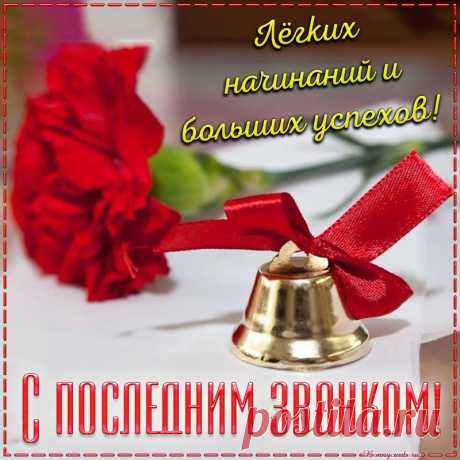 Сегодня вы — выпускники,
Последний раз ученики,
Желаем счастья вам, добра,
Чтоб жизнь и дальше вас вела!
С Последним звонком!