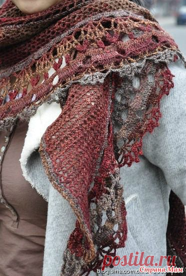 *Бактус с изящной каймой - Все в ажуре... (вязание крючком) - Страна Мам