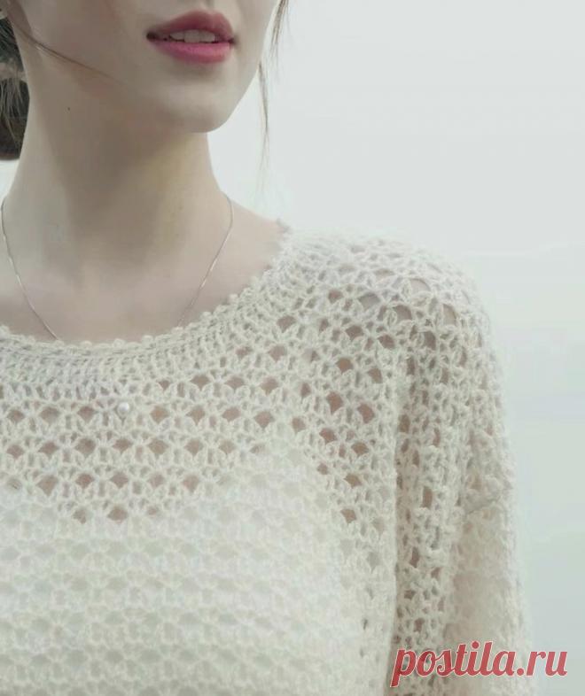 14 пуловеров крючком со схемами, которые согреют, украсят, вдохновят | Вязание крючком | Дзен
