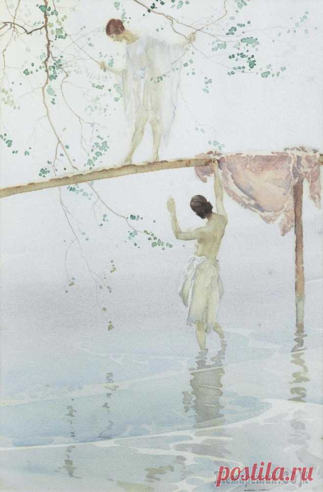 Сэр Уильям Рассел Флинт (Sir William Russell Flint, 1880-1969, Шотландия) Уильям Рассел ФЛИНТ (1880 - 1969) - шотландский художник, известный своими иллюстрациями к многим произведениям английской и мировой литературы, такими как 