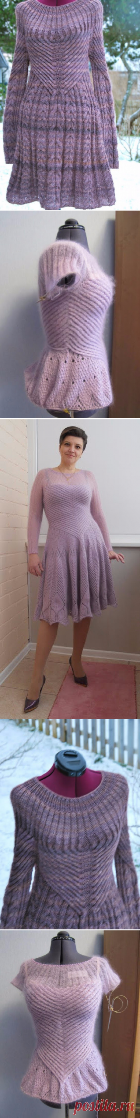 Вязание для женщин. Платье Modell 7 Braunes Zopfmusterkleid - Stricktrends 201104 Winter