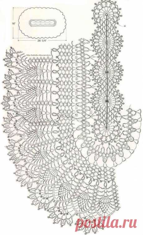 Прямоугольные и овальные салфетки (29шт.)