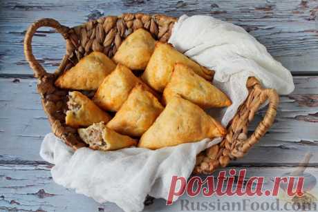 Рецепт: Творожные бездрожжевые пирожки с мясом (в духовке) на RussianFood.com