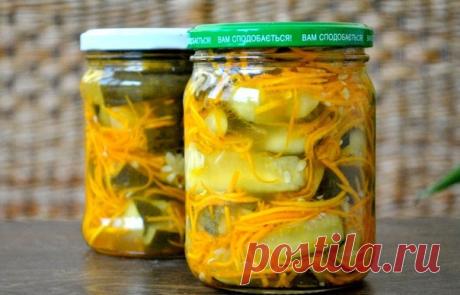 ОГУРЦЫ &quot;ПО-КОРЕЙСКИ&quot;. Надёжный рецепт! 

Это бесподобно вкусный, в меру острый салат из огурцов. Эти огурцы подойдут к любому гарниру. 

Ингредиенты: 
Показать полностью…