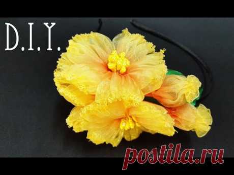 ❀ ♡ ❀ D.I.Y. Double Tone Organza Flower ❀ ♡ ❀