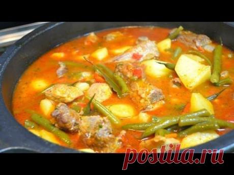 Ну, оОчень вкусная - Тушеная Картошка с Ребрышками и зеленой Фасолью!