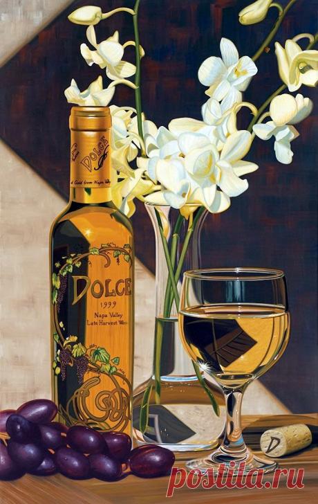 Художник Scott Jacobs|Натюрморты с вином благородным