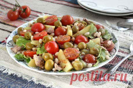 Салат с тунцом и фасолью