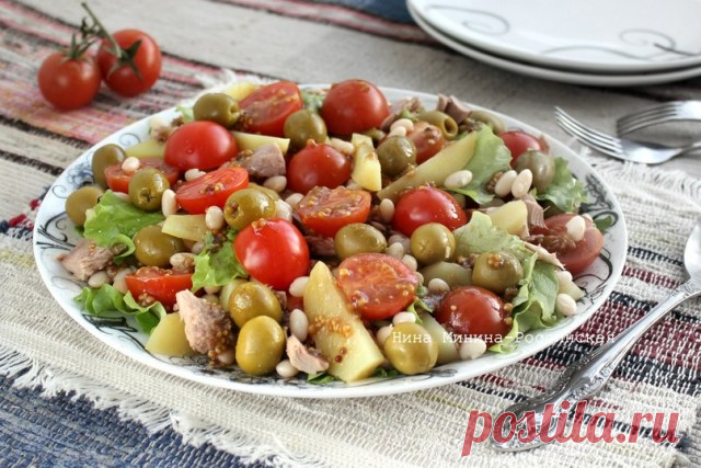 Салат с тунцом и фасолью