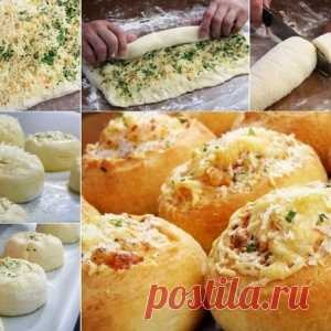 Булочки-роллы с сыром и чесноком - МирТесен