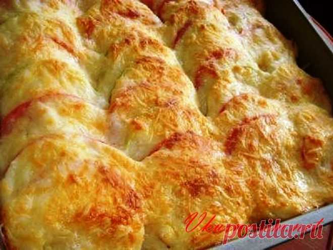 Вкусная и ароматная Овощная Запеканка с Кабачка и Картофеля под молочным соус...