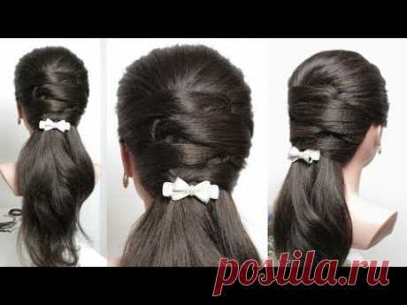 Easy everyday hairstyle for long medium hair