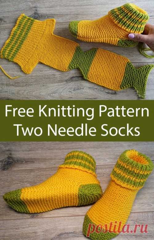 Beautiful Skills - Crochet Knitting Quilting : Two Needle Socks - Free Knitting Pattern