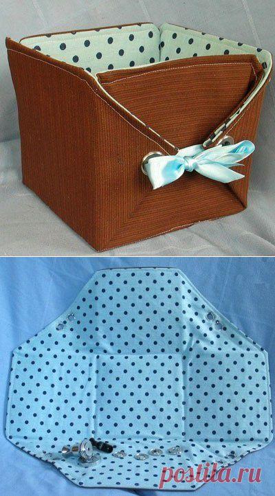 Раскладной короб из ткани .