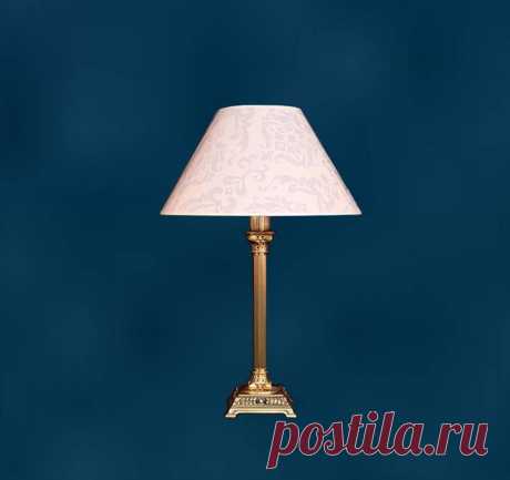 Настольная лампа на длинной ножке с абажуром для школьника «Пасенсия» – латунь/текстиль купить по цене 15 410 руб. в Москве — интернет магазин chudo-magazin.ru