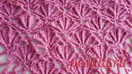 ШАЛЬ "Кленовый лист". Мастер-класс. Вязание крючком."Maple sheet" shal. Master class. Hook knitting.
