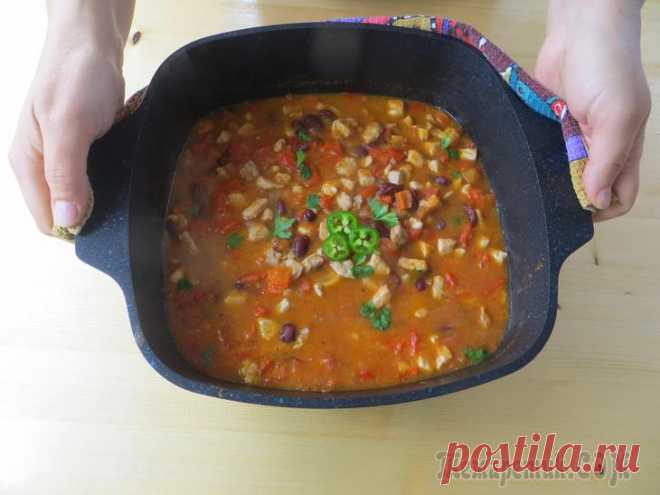 Мясо с овощами по-мексикански Когда на улице прохладно, хочется сытных, горячих блюд! Но при этом, что бы не сильно тяжелых. Сегодня делюсь рецептом, который часто повторяем в нашей семье, всем очень нравится! Мясо с овощами в мек...