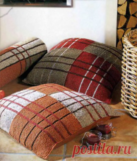 Подушки в английском стиле (спицами) - Crafty-Box.com