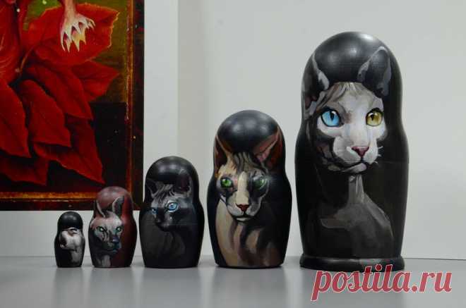 Гнездящиеся куклы Матрешка Бабушка Русская Деревянная | Etsy