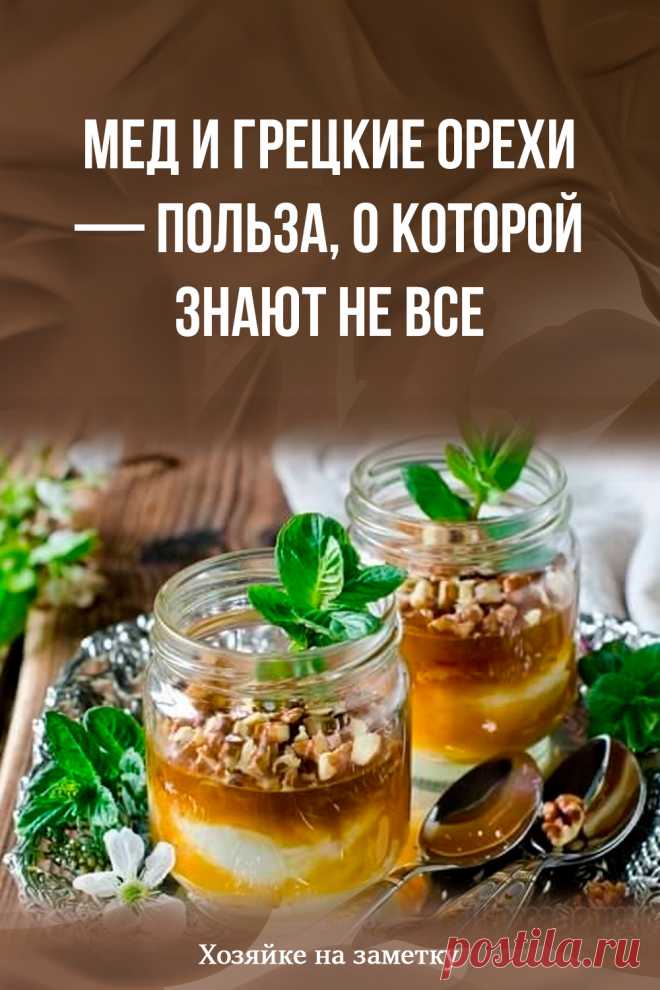 Мед и грецкие орехи — польза, о которой знают не все