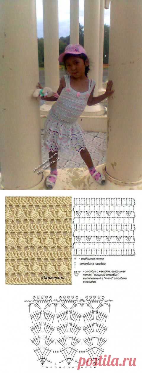 Платье для девочки — работа Венеры - вязание крючком на kru4ok.ru
