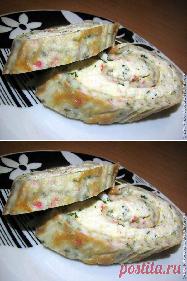 Рулет с крабовыми палочками / Рецепты с фото