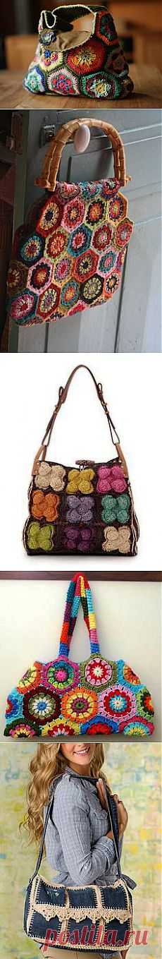 Bags, purses and etc. - squares and etc. в Pinterest