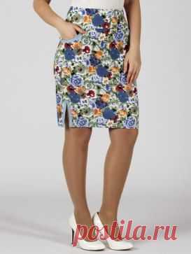 Модель из джинсовой ткани с боковыми карманами и отделочной тесьмой
Длина 55-60 см. 
Ткань : 60% х/б, 30% вискоза, 5% лайкра