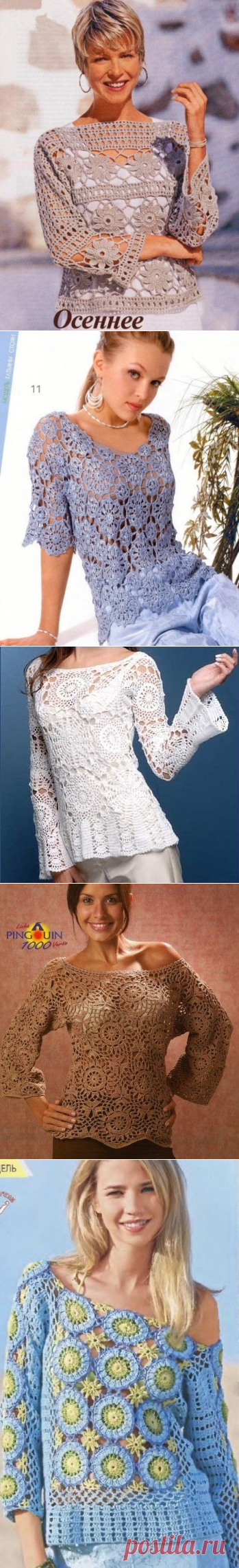 Туника из мотива, чудесные штучки | Ажурное чудо