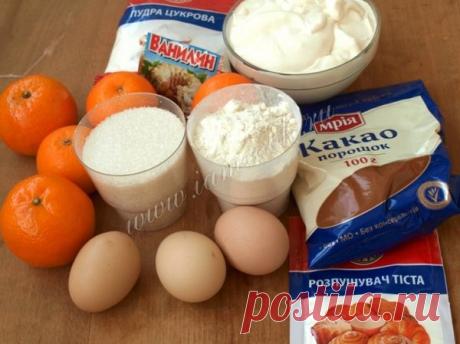 Торт с мандаринами, рецепт с фото.