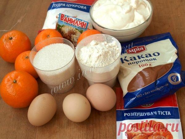 Торт с мандаринами, рецепт с фото.