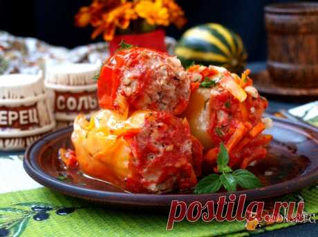 Фаршированный перец с индейкой и булгуром фото рецепт приготовления