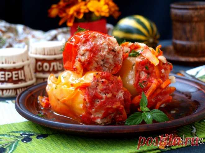 Фаршированный перец с индейкой и булгуром фото рецепт приготовления