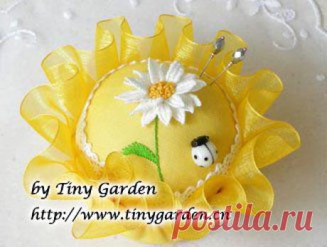 Игольница с ромашкой своими руками..