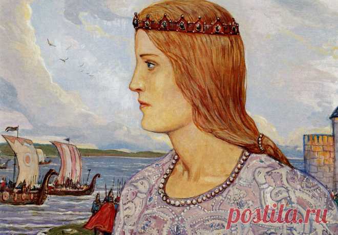 Илья Глазунов. Умила Новгородская, мать Рюрика. Ilya Glazunov. Umila Novgorodskaya, Mother of Rurik. Шедевры русской живописи | Русские художники. Russian Artists