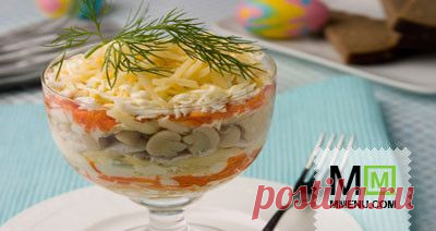 Куриный слоеный салат - кулинарный рецепт. Миллион Меню