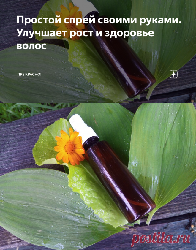Простой спрей своими руками. Улучшает рост и здоровье волос | ПРЕ красно! | Яндекс Дзен