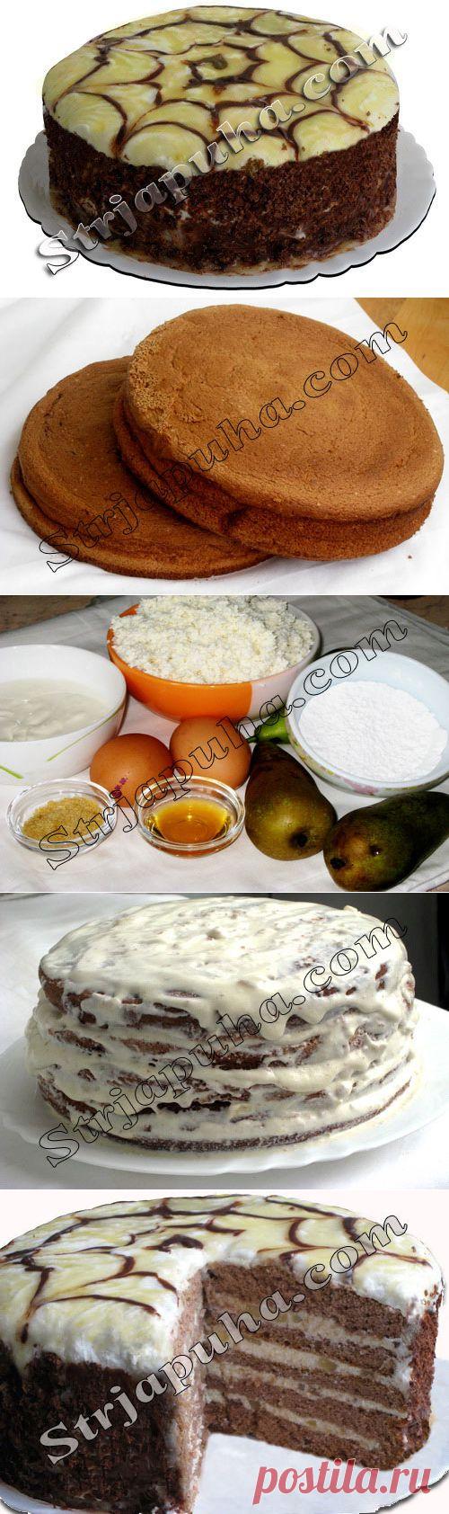 Грушево-творожный торт