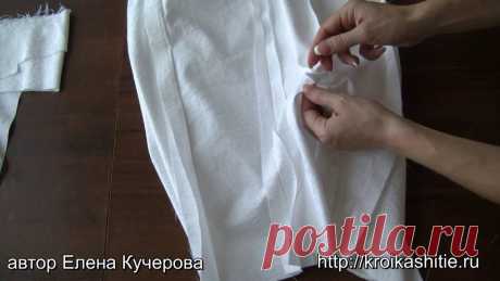 Как качественно и незаметно укрепить разрез юбки - YouTube