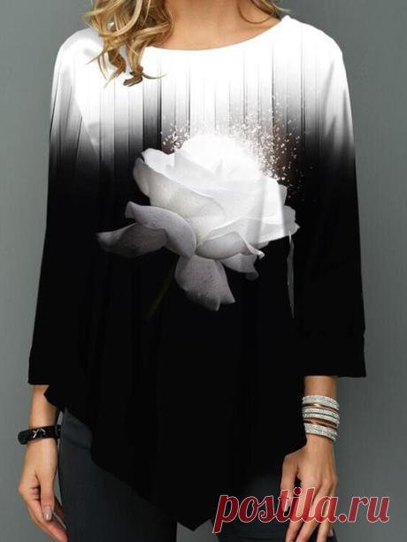 $ 20.96 - Women flower printed long sleeve T-shirts - www.clothingi.com