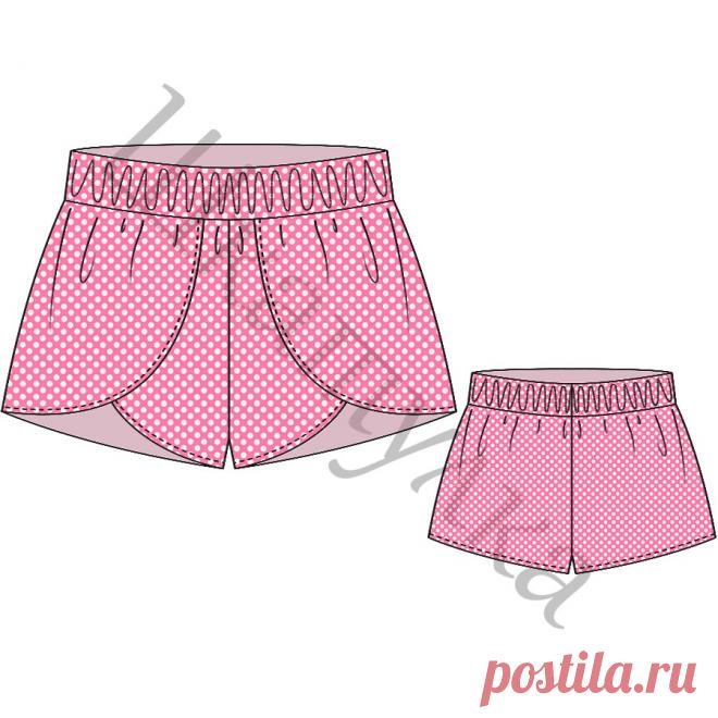 Выкройка трикотажных шортиков KW170718 | Шкатулка
