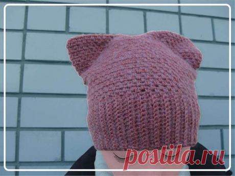 Теплая шапка с ушками шапка для осени и зимы от HotSiberianIce