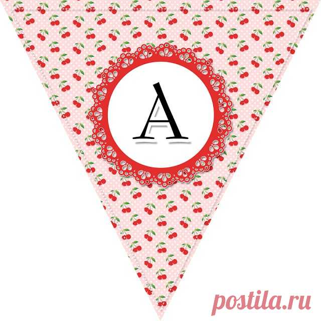 Banderines con guindas. | Oh my Alfabetos!