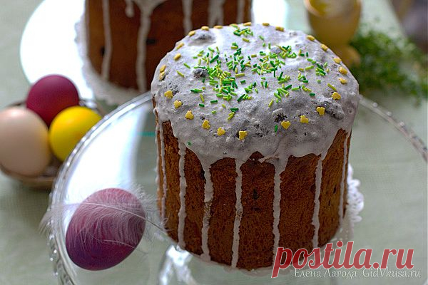 Кулич пасхальный на сливках.